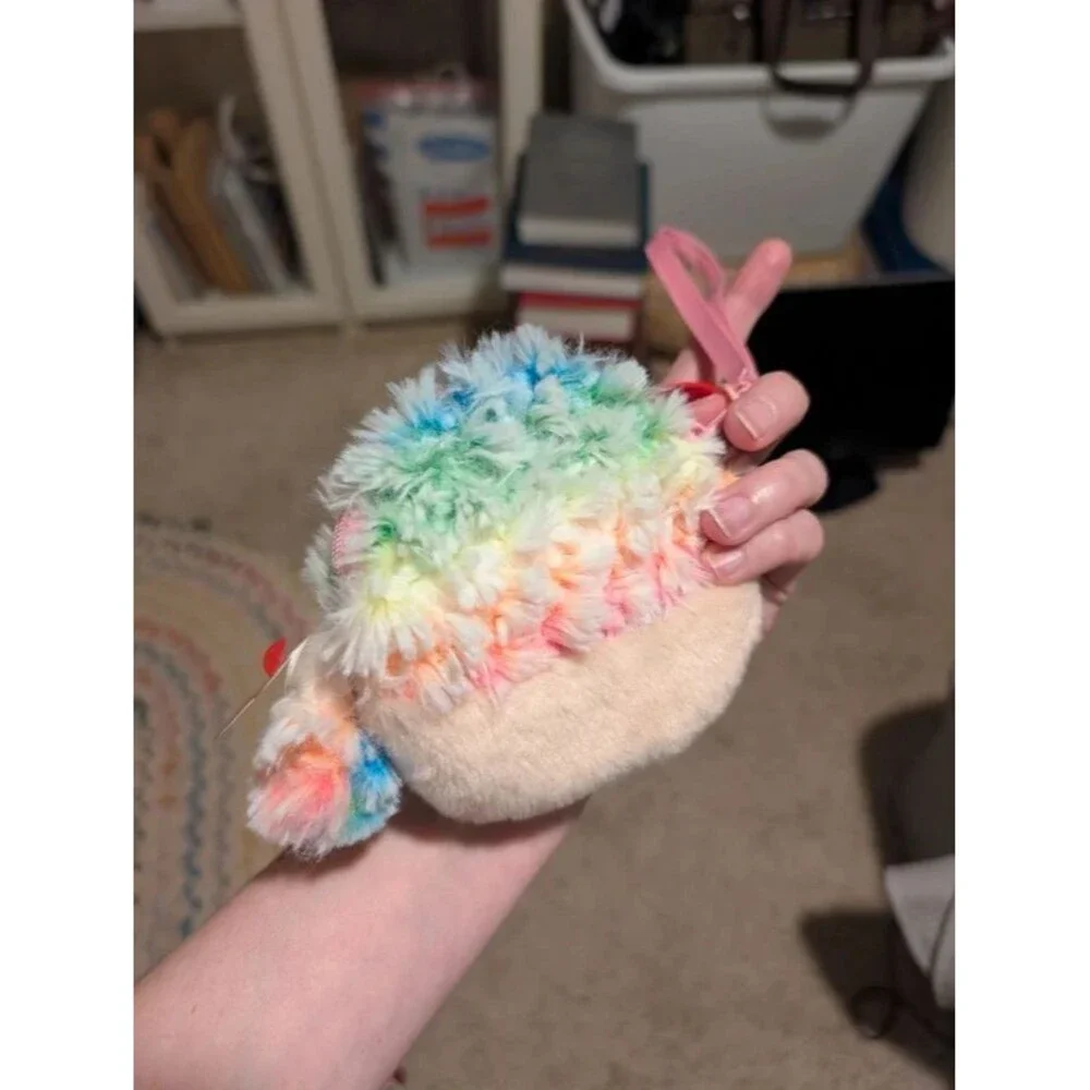 Ty Gear Rainbow the Poodle Boo Wristlet